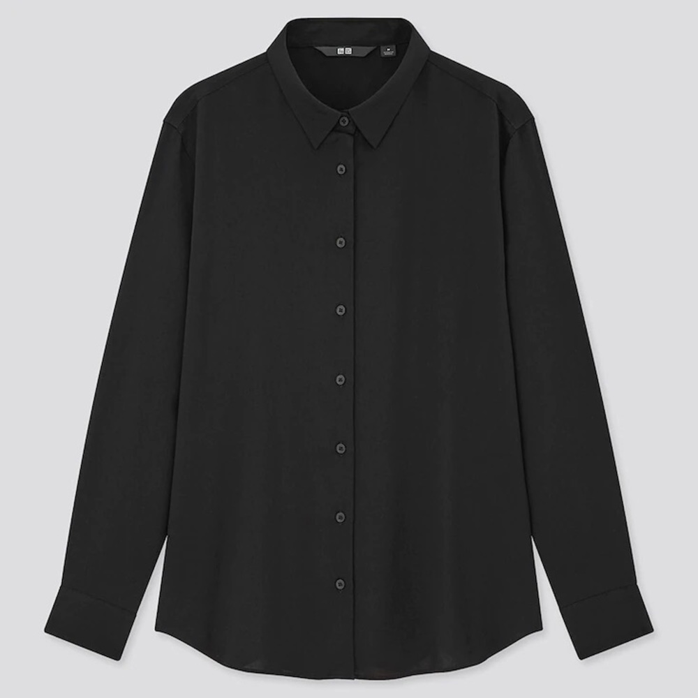 Uniqlo rayon button blouse